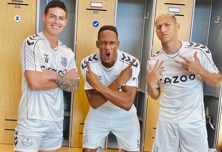 Yerry Mina junto a James y Richarlison: "Mis Panitas se quedan"