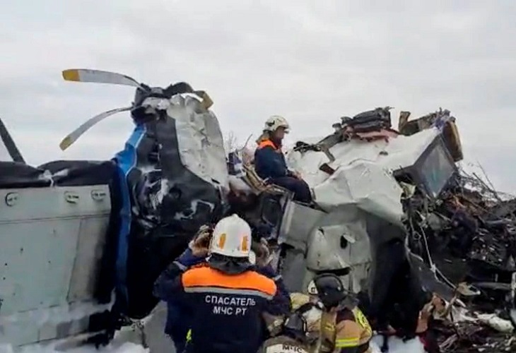 16 muertos en un accidente de avión en la región rusa de Tatarstán