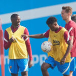 Ansu Fati, Sergi Roberto y Frenkie de Jong vuelven a entrenarse con el Barça