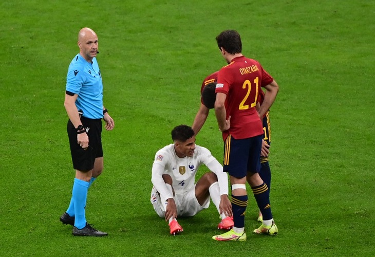 Varane estará varias semanas de baja por una lesión en la ingle