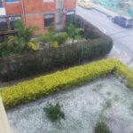 En El Retiro también cayó un fuerte aguacero, acompañado de granizo