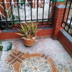 Las calles de Soacha se llenaron de granizo este domingo