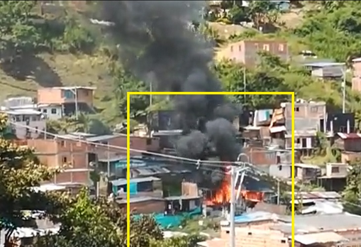 Incendio en Nueva Jerusalén, Bello, deja dos viviendas afectadas