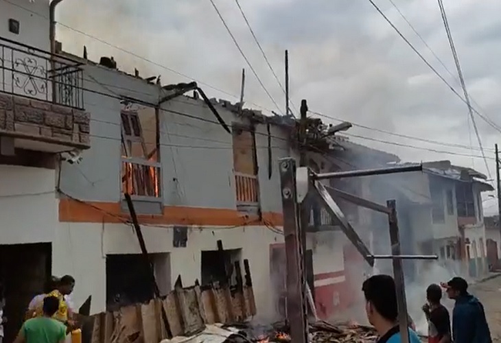 Incendio en Pueblorrico, Antioquia, fue sofocado por los mismos ciudadanos