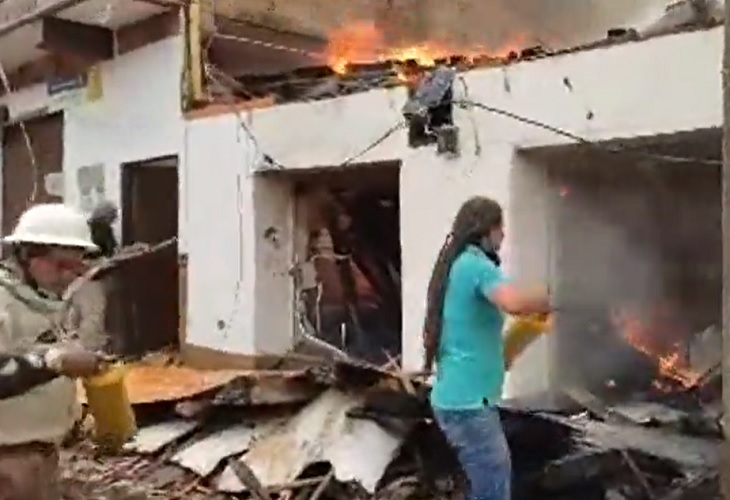 En Pueblorrico, Antioquia, una casa se incendió este sábado