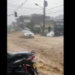 Emergencia en barrio Manrique de Medellín por desborde de quebrada