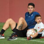 Fotos de James Rodríguez junto a su hijo Samuel, en Catar