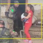 Niño herido en Peque fue evacuado por el Ejército con su mamá