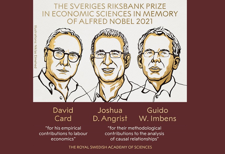 El Premio Nobel de Economía fue para David Card, Joshua Angrist y Guido Imbens