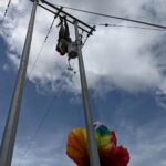 Parapentista se enredó durante descenso en cables de alta tensión en El Cerrito
