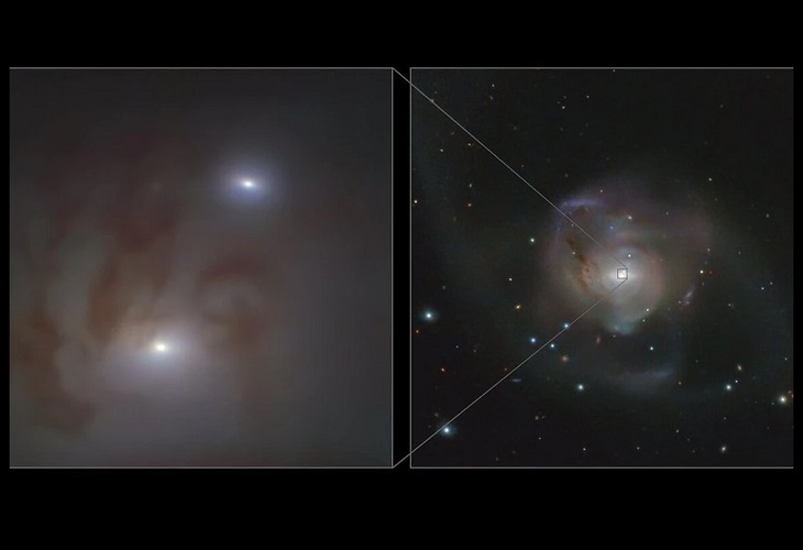 Descubierta la pareja de agujeros negros supermasivos más cercana a la Tierra