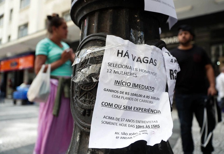 El desempleo en Brasil baja al 12,6 % en el tercer trimestre del año
