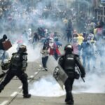 La represión policial colombiana dejó más de 100 personas con lesiones oculares