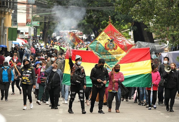 Las protestas siguen en Bolivia hasta consumar la abrogación de una ley observada