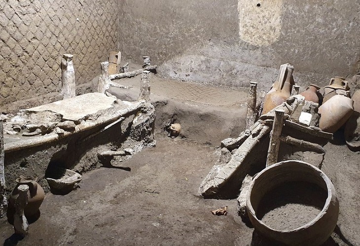 Pompeya descubre la habitación de una familia de esclavos bien conservada