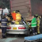 Brutal accidente de carro en calle 127, al norte de Bogotá