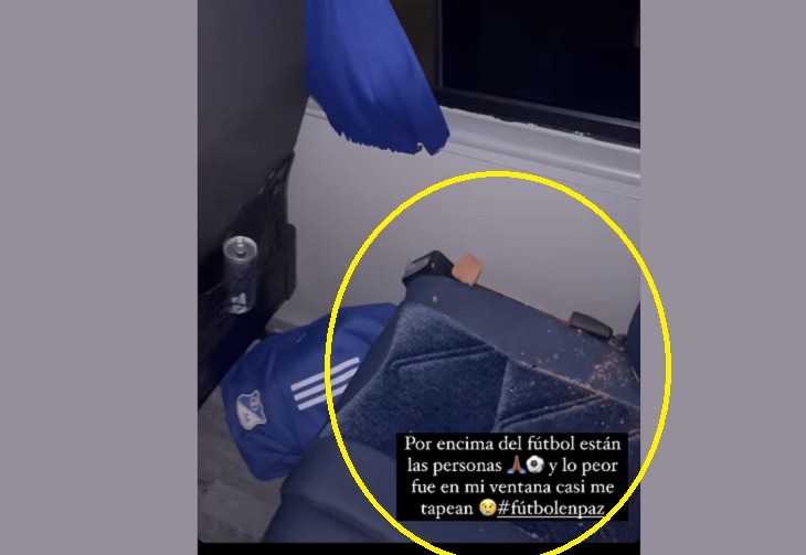 Fotos del bus de Millonarios atacado a piedra en Medellín