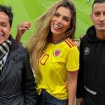 Erika Schneider aparece con camiseta de Colombia y viendo a James