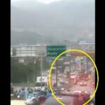 Autopista Medellín -Bogotá se inunda a la altura de Zamora y no hay paso