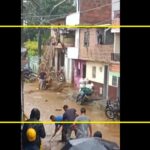 Lluvias provocan desborde de quebrada en Santo Domingo Savio