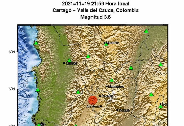 Temblor de mediana magnitud sacudió al Valle del Cauca este viernes