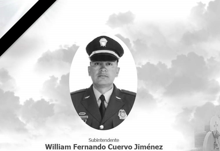 Muere el subintendente William Cuervo tras el accidente aéreo en Subachoque