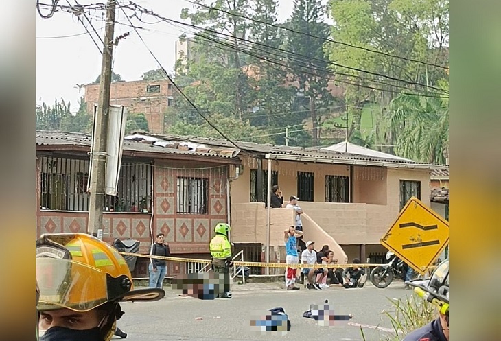 2 muertos deja accidente de motos en La Tablaza, vía Caldas