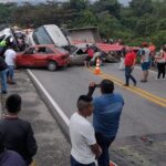 Brutal accidente múltiple en la vía Hobo- Gigante, en Huila