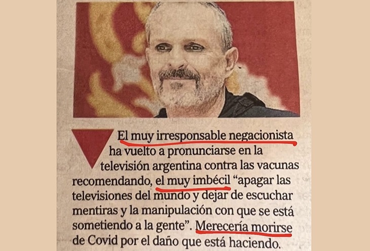 El Mundo se disculpa por Jaime Peñafiel que le deseó la muerte a Miguel Bosé