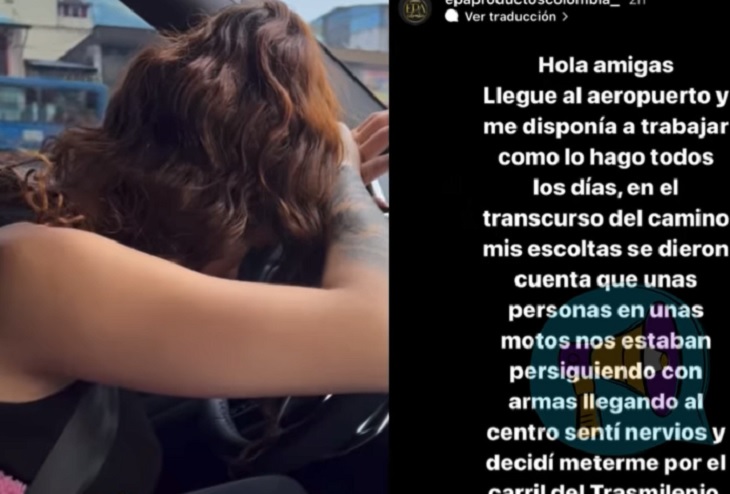 Epa Colombia se choca en carril de Transmilenio mientras huye de ladrones