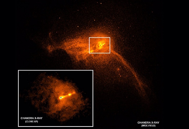 El agujero negro de M87 lanza un chorro de partículas a mil años luz