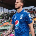 Juan Pablo Vargas llorando tras errar penal ante Tolima
