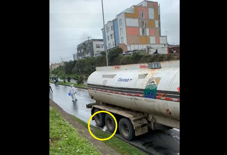 Peatón muere atropellado por cisterna en sector Cyrgo, Pasto