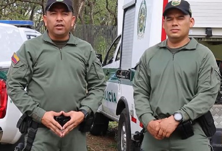 William Bareño y David Reyes: los 2 policías que murieron en aeropuerto de Cúcuta