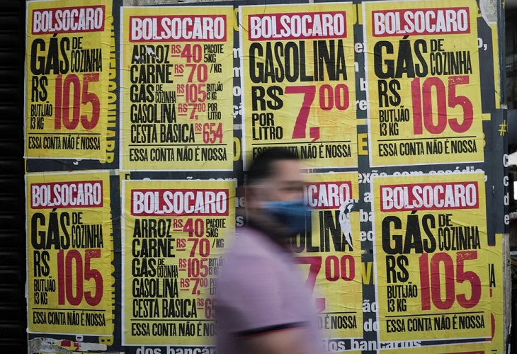 La inflación de Brasil en 2021 fue del 10,06 %, la mayor en seis años