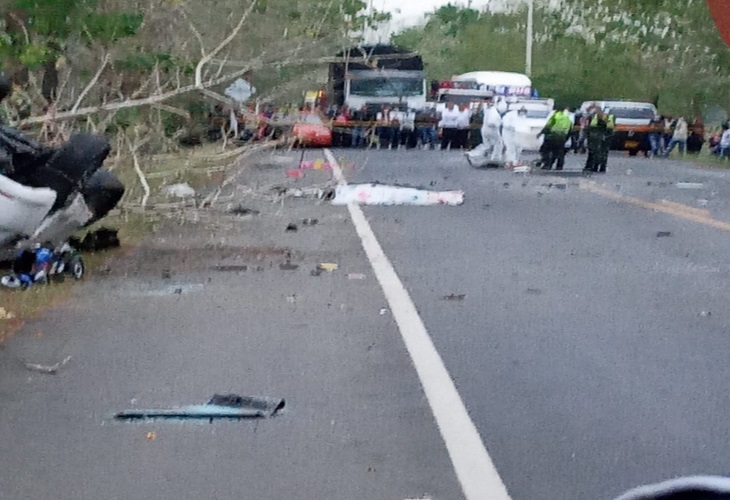 Mueren 4 personas en accidente en la vía Buenavista- La Apartada