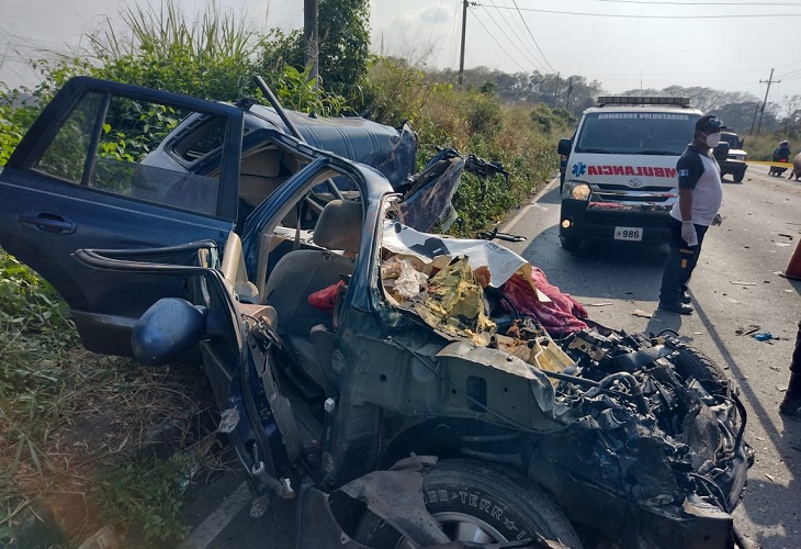 4 muertos deja accidente ruta de Escuintla a Santa Lucía Cotzumalguapa