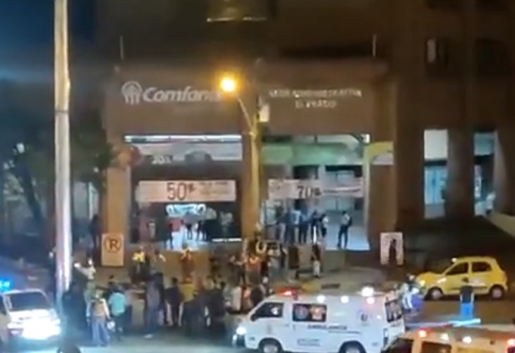 atentado con explosivos en Comfandi del Prado