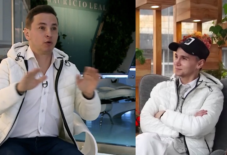 Jhonier Leal usó chaqueta de su hermano Mauricio Leal en una entrevista