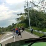 Video: intento de robo en Caño Alegre, Autopista Medellín-Bogotá