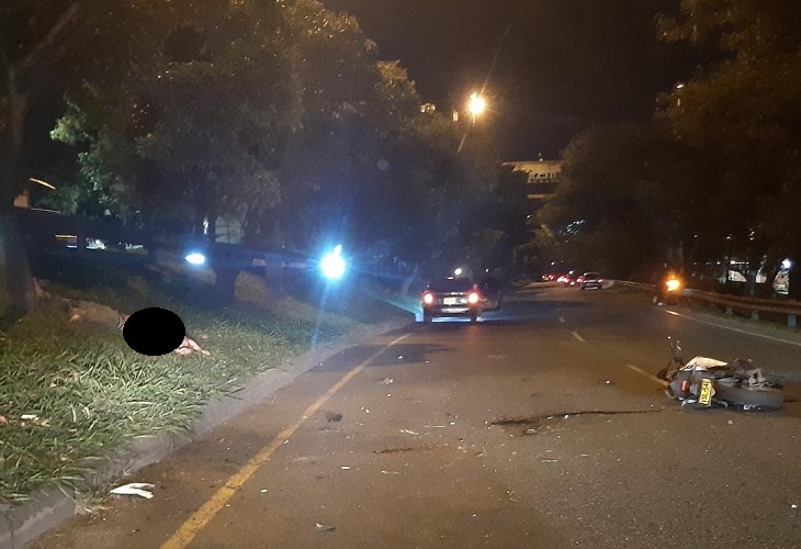 Accidente de motociclista el 15 de enero en La Paralela