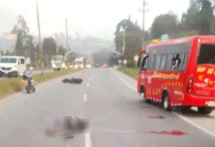 Muere motociclista en accidente en Guarne, frente a la sede del Atlético Nacional