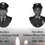Los policías Jorge Bedoya y Sabina Mena murieron tras accidente en Puerto Caldas