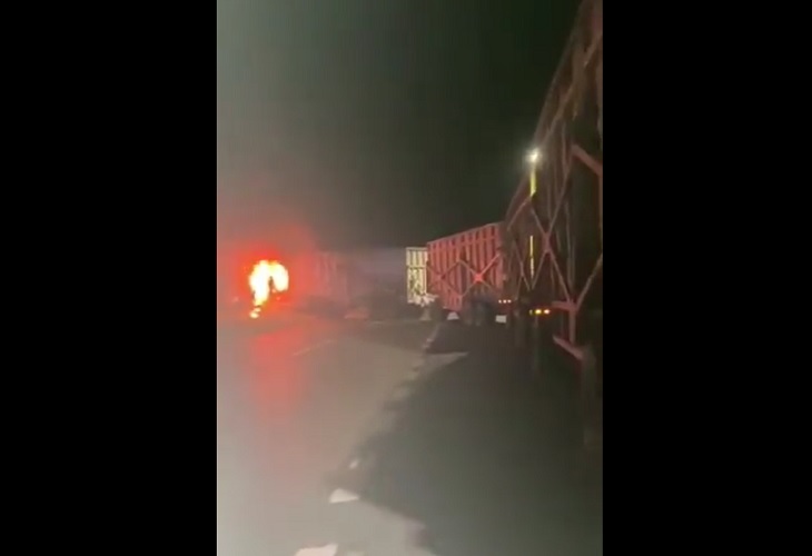 Tren cañero fue incinerado en la vía entre Tuluá y Andalucía