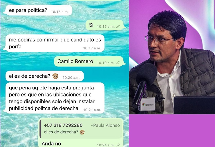 Camilo Romero se queja de que no le rentan espacio para valla por ser de izquierda