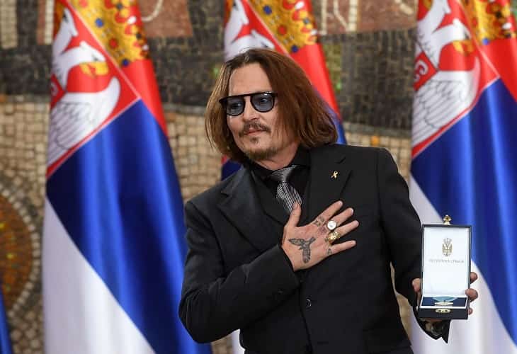 Johnny Depp, condecorado en Serbia por la promoción del país balcánico