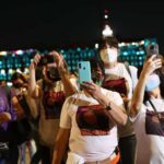 Mexicanas atacadas con ácido protestan en Palacio Nacional contra la impunidad