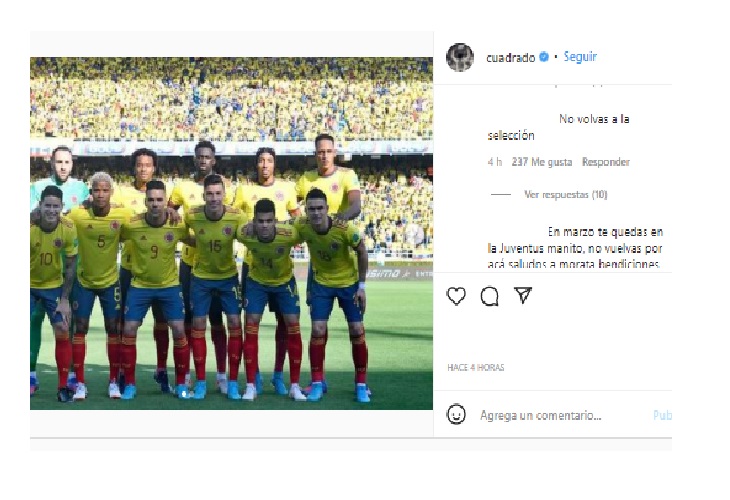 "Solo Dios sabe la frustración", mensaje de Cuadrado se llena de reproches en redes