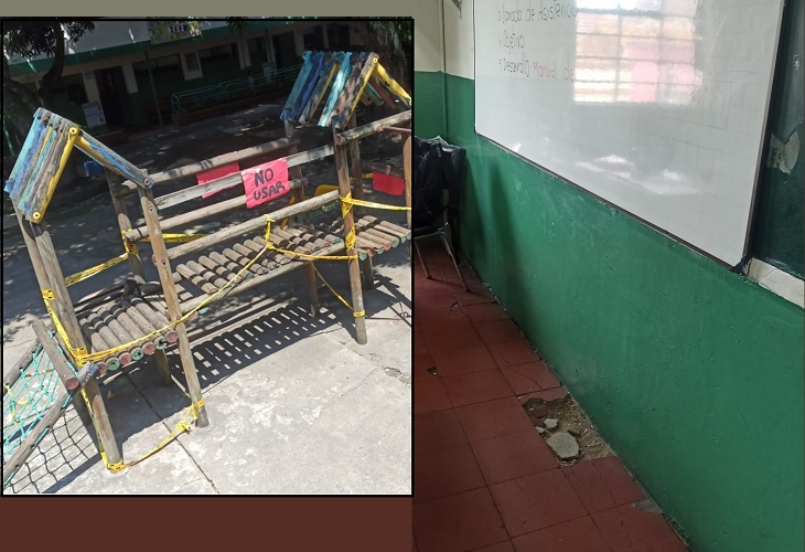 Padres preocupados por el pésimo estado del colegio Federico Ozanam en Medellín