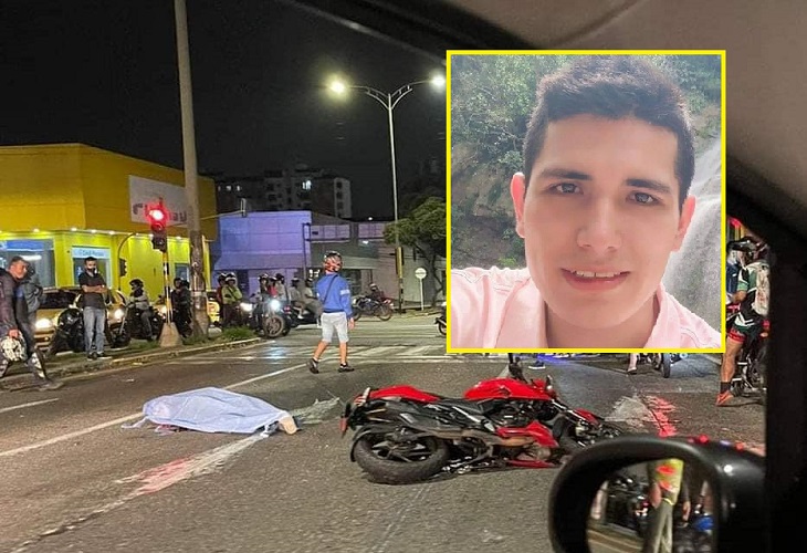 Fredy Giovanny Ríos, motociclista muere en choque contra Spark GT en Bucaramanga